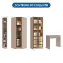 Ver imagem 2 de Guarda Roupa Modulado de Canto com LED e Escrivaninha MDF Duna