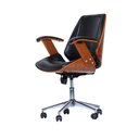 Ver imagem 4 de Cadeira de Escritório Ergonômica Giratória Diretor Executiva Couro Lisboa Rivatti Office Preta