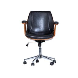 Cadeira de Escritório Ergonômica Giratória Diretor Executiva Couro Lisboa Rivatti Office Preta - 5