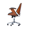 Cadeira de Escritório Ergonômica Giratória Diretor Executiva Couro Lisboa Rivatti Office Preta - 6