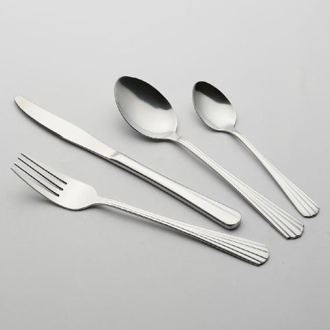 Kit 24 Talheres Faqueiro Home&co Atlanta Aço Inox Prateado Faca Garfo Colher