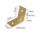 Ver imagem 3 de Suporte Cantoneira L 25x25 Móveis Prateleiras 100pçs - Nv690