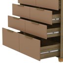 Ver imagem 5 de Cômoda Quarto 121cm 8 Gavetas Delmont Nature/camarim V02 - Mpozenato