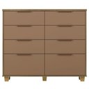 Ver imagem 4 de Cômoda Quarto 121cm 8 Gavetas Delmont Nature/camarim V02 - Mpozenato