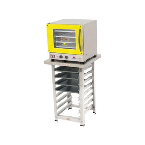 KIT - Forno Turbo PRP-004 127V Amarelo + Bancada MES-004 + 4 Assadeiras - Progás