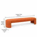 Ver imagem 4 de Recamier Luxo Decorativo Puff Fly 193cm Cama King Estofados:terra Cota