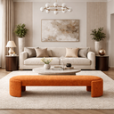 Ver imagem 1 de Recamier Luxo Decorativo Puff Fly 193cm Cama King Estofados:terra Cota