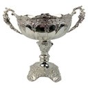 Ver imagem 1 de Centro de Mesa e Travessa Prateado para Doces e Frutas - 31,5x23x21cm