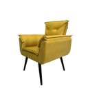 Ver imagem 1 de Poltrona Opala Decorativa Suede - Amarela