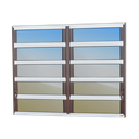Ver imagem 1 de Basculante Alumínio 2 SEÇÕES100 X 240 Elite V.Refl.Mix Corten Brimak