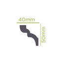 Ver imagem 1 de Kit com 20 Barras Rodateto de Poliestireno 5CMX40MM Liso 40m Branco Riplain