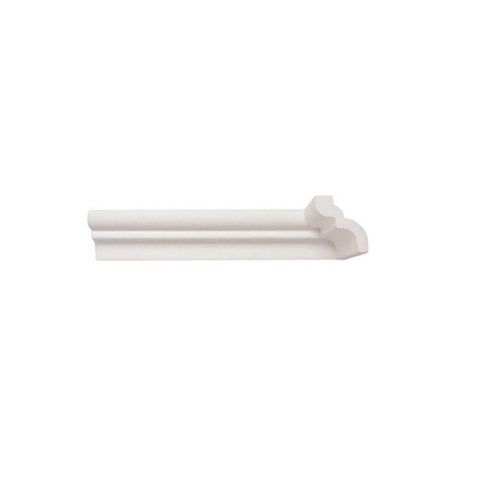 Kit com 30 Barras Rodateto de Poliestireno 5CMX40MM Liso 60m Branco Riplain