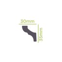 Ver imagem 3 de Kit com 5 Barras Rodateto de Poliestireno 3,5CMX30MM Liso 10m Branco Riplain