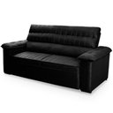Ver imagem 4 de Sofá Retrátil Reclinável 2 Lugares com Molas 1,50m Quantum Suede Velut Preto - King House