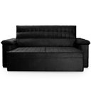Ver imagem 5 de Sofá Retrátil Reclinável 2 Lugares com Molas 1,50m Quantum Suede Velut Preto - King House