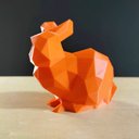 Ver imagem 1 de Coelho Decorativo 15 Cm - Coelhinho, Enfeite, Páscoa - Toque 3d:Laranja