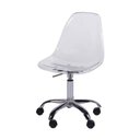 Ver imagem 1 de Cadeira Eames Policarbonato Transparente Base Rodizio Cromado