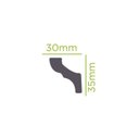Ver imagem 3 de Kit com 15 Barras Rodateto de Poliestireno 3,5CMX30MM Liso 30m Branco Riplain