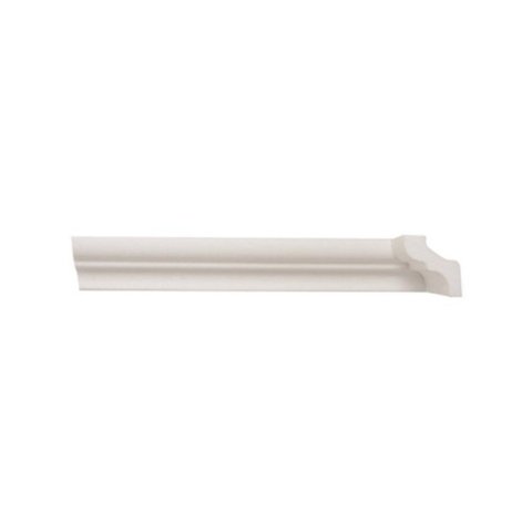 Kit com 15 Barras Rodateto de Poliestireno 3,5CMX30MM Liso 30m Branco Riplain