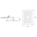 Ver imagem 2 de Kit com 2 Chuveiros com Tubo de Parede Retangular 360x240 Mm Rainsense Roca