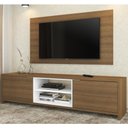 Ver imagem 1 de Rack Madesa Metz e Painel para TV até 55 Polegadas Rustic/Branco/Rustic Cor:Rustic/Branco/Rustic