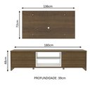 Ver imagem 2 de Rack Madesa Metz e Painel para TV até 55 Polegadas Rustic/Branco/Rustic Cor:Rustic/Branco/Rustic
