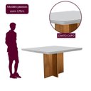 Ver imagem 6 de Conjunto Sala de Jantar Mesa Moscou Canto Copo com Vidro e Cleo Yescasa