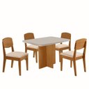 Ver imagem 2 de Conjunto Sala de Jantar Mesa Moscou Canto Copo com Vidro e Cleo Yescasa