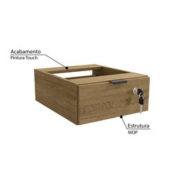 Gaveteiro Industrial com 1 Gaveta Freijó - 2