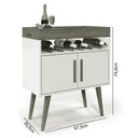 Ver imagem 5 de Aparador Café Drink com Portas Preto/caramelo Pés em Madeira Pinus Ofertamo