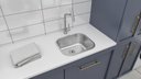 Ver imagem 2 de Tanque de Encaixe Tramontina Hera Compact 19 em Aço Inox Escovado 40x35 Cm