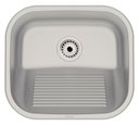Ver imagem 1 de Tanque de Encaixe Tramontina Hera Compact 19 em Aço Inox Escovado 40x35 Cm