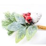 Haste mista berries e pinha natalino 31cm Vermelho e Verde - 3