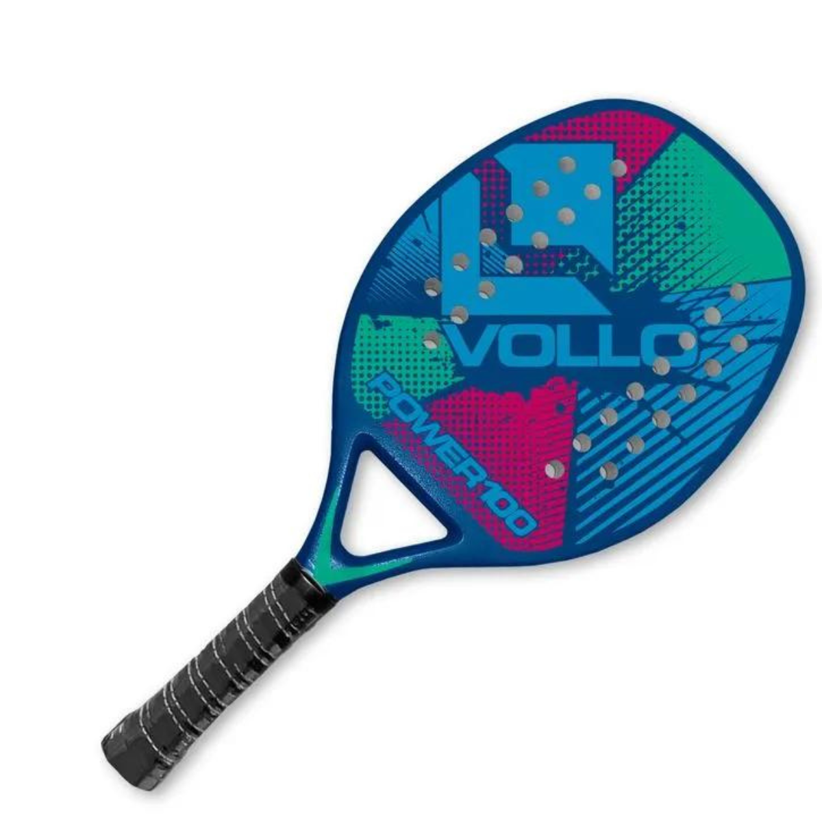 Raquete de Beach Tennis Vollo Fibra Vidro Superfície Áspera:azul - 3