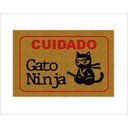 Ver imagem 2 de Tapete Capacho Cuidado Gato Ninja
