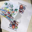 Ver imagem 1 de Pano De Prato Lomaer Sacaria 70cmx 90cm 02 Estampa (12 Unidades) Branco