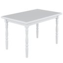 Ver imagem 1 de Mesa de Jantar Retangular para Cozinha 102 Madeira Maciça Branco