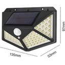 Ver imagem 7 de Luminaria Solar 100 Leds Sensor Movimento 3 Funçoes Iluminaçao Kit 2 Uni Detector Presença Luz