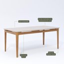 Ver imagem 5 de Conjunto de Sala de Jantar Baobá com 6 Cadeiras Bella e Mesa 1,80m Madeira Tauari Off White -
