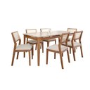 Ver imagem 1 de Conjunto de Sala de Jantar Baobá com 6 Cadeiras Bella e Mesa 1,80m Madeira Tauari Off White -