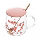 Ver imagem 1 de Caneca Vidro com Tampa Colher Sakura 500ml Wolff