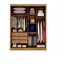 Ver imagem 3 de Guarda Roupas 1450 Virtus Plus 2PTS 3GVT 1ESP Pelic Cum/Fendi Fosco 25 Flex