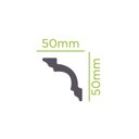 Ver imagem 3 de Kit com 15 Barras Rodateto de Poliestireno 5CMX50MM Liso 30m Branco Riplain