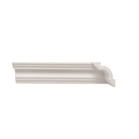 Kit com 15 Barras Rodateto de Poliestireno 5CMX50MM Liso 30m Branco Riplain