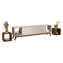 Ver imagem 3 de Rack para Tv Horizon 2.2 Off White com Natural - Moveisaqui