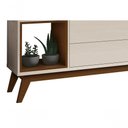 Ver imagem 4 de Rack para Tv Horizon 2.2 Off White com Natural - Moveisaqui