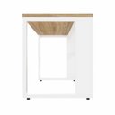 Ver imagem 6 de Plataforma Trabalho Individual com Caixa de Tomadas 135cm Industrial Executive Macadâmia e Branco