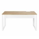 Ver imagem 1 de Plataforma Trabalho Individual com Caixa de Tomadas 135cm Industrial Executive Macadâmia e Branco