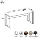 Ver imagem 3 de Plataforma Trabalho Individual com Caixa de Tomadas 135cm Industrial Executive Macadâmia e Branco
