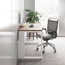 Ver imagem 5 de Plataforma Trabalho Individual com Caixa de Tomadas 135cm Industrial Executive Macadâmia e Branco
